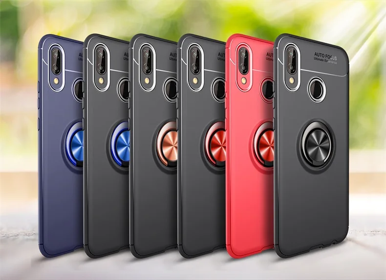 ТПУ Мягкий силиконовый чехол для huawei Nova 2 3 3i 3E 4 Стенд для колец на палец задняя крышка для huawei Nova 3 i 4 2 S автомобильный держатель телефона чехол