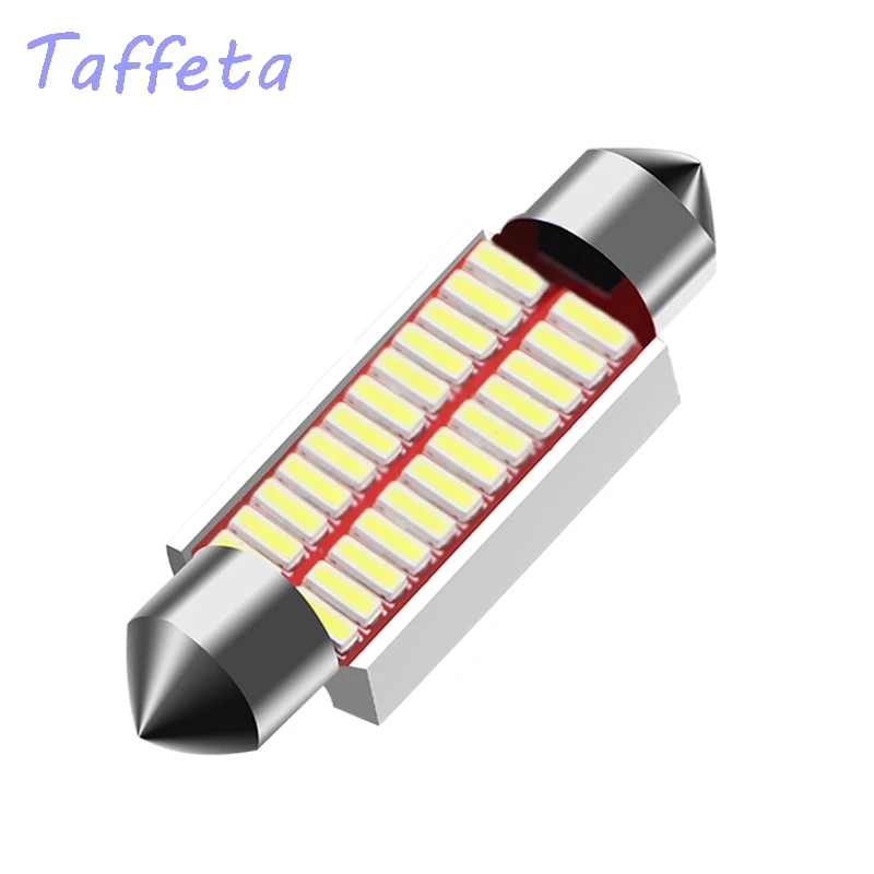 1pcs 31mm 36mm 39mm 42mm C5W C10W Super Bright 4014 SMD Car LED Festoon Light Canbus Error Free Interior Doom Lamp Bulb - купить по