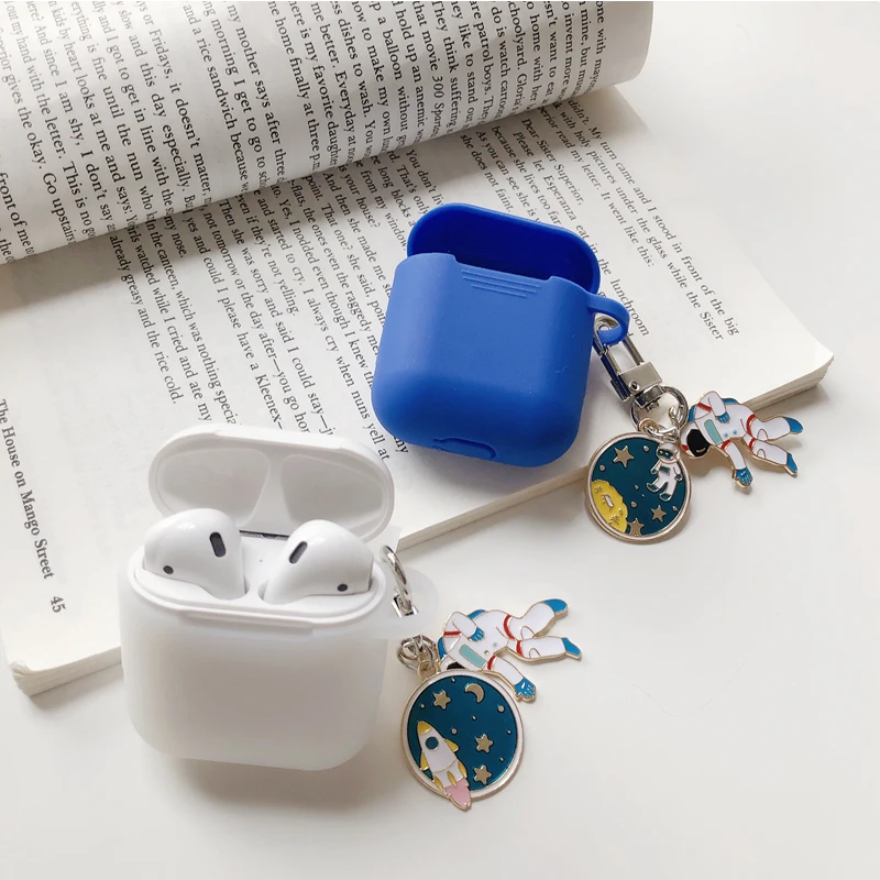 

Cosmic Astronaut Spaceman Planet Decor Silicone Case for Apple Airpods 1 2 Accessories Case Protective Cover Box Earphone Bag