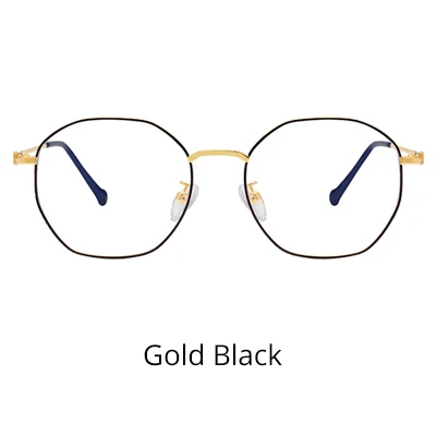 Gold Black Ralferty анти-голубые легкие очки оправа женские мужские компьютерные очки близорукость рецепт; очки oculos de grau D1908 - Цвет оправы: Gold Black