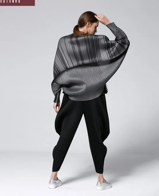 Горячая Распродажа Женское пальто Miyake с рукавами летучая мышь и три четверти -