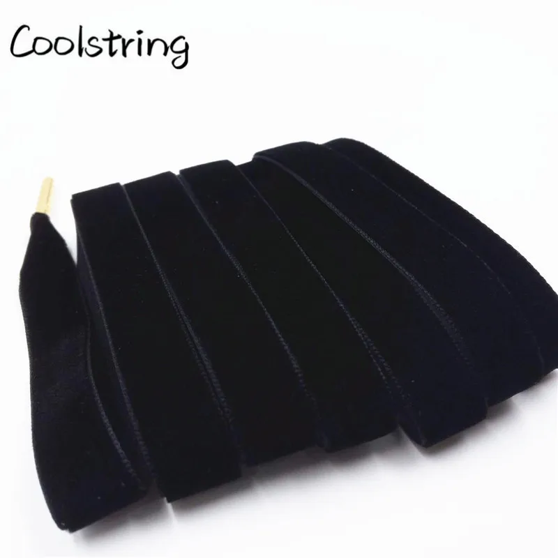Coolstring Новые плоские односторонние вельветовые шнурки фантастические нейлоновые шнурки для обуви с металлическими наконечниками кроссовки спортивные шнурки