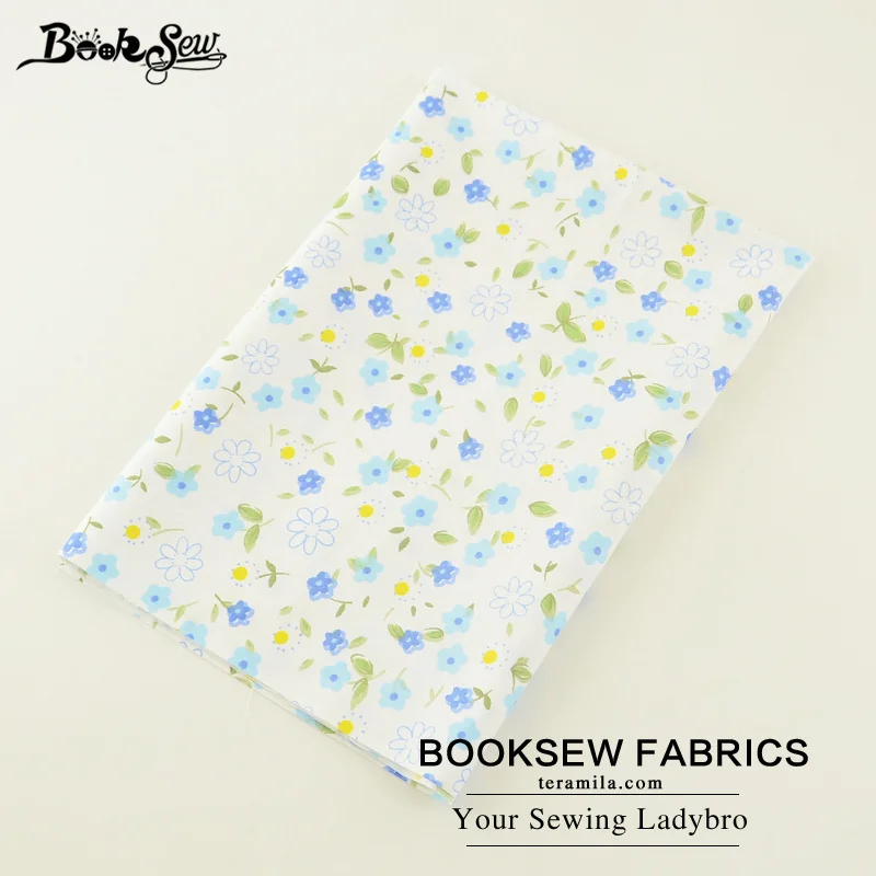 Booksew Freshness Floral Pattern100% Cotton Twill Fabric Home Textile Sewing Cloth For Bedding Baby Craft Patchwork Scrapbooking| |