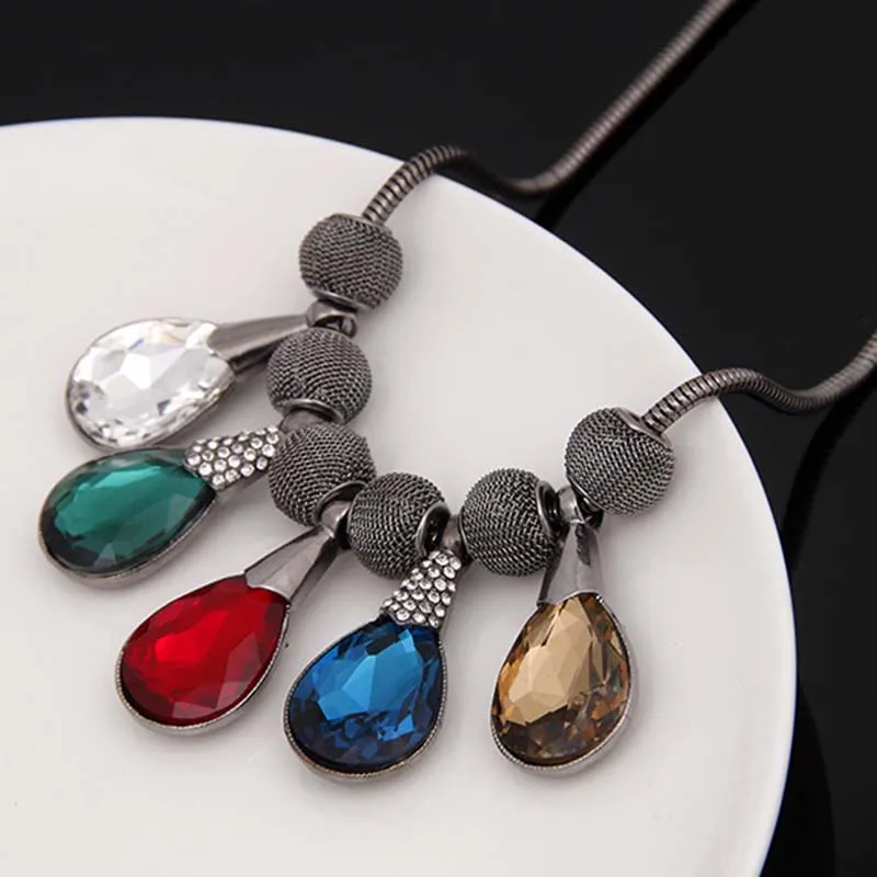 1 Piece Luxury Bright Crystal Rhinestone Choker Clavicle Statement Necklace Pendant Fashion Women Jewelry | Украшения и