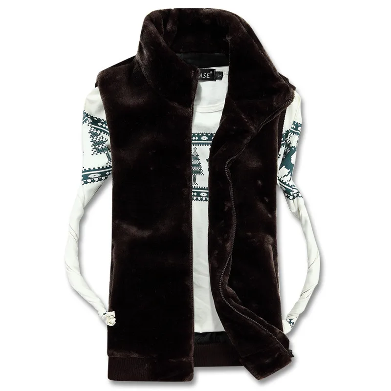 

New Arrival Brand Men Sleeveless Jacket Winter Couple water velvet Vest Male Slim Vest Mens Windproof Warm Waistcoat Plus Size
