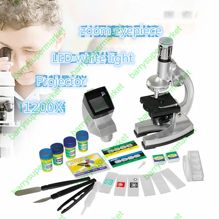 Fun Zoom Student Education Biological Microscope 1200X with projection | Инструменты
