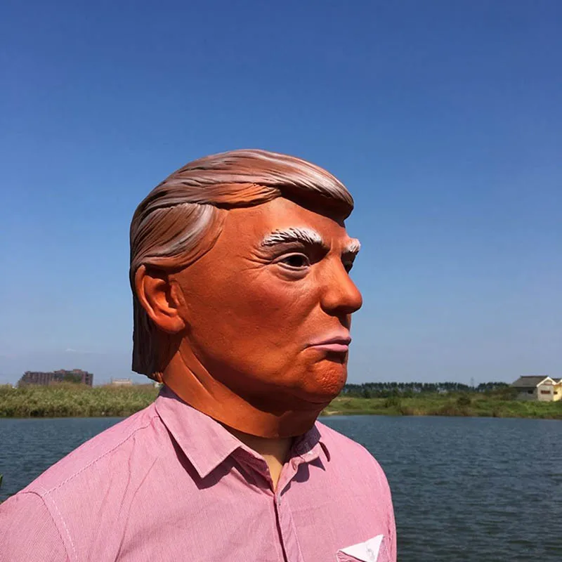 GNHYLL Смешные реалистичные латексные знаменитости Дональд Трамп в. В. Путиным маска для Хэллоуина Бальные маски для косплея карнавальный костюм