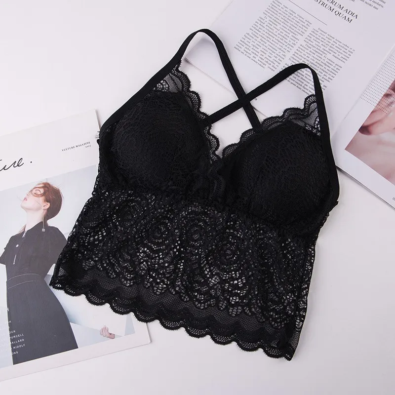 Кружевной бюстгальтер с перекрещивающимися красивыми спинками сексуальный