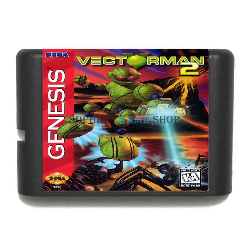 Вектормэн 2 игры Картридж 16 бит карточная игра для Sega Mega Drive/Genesis Системы