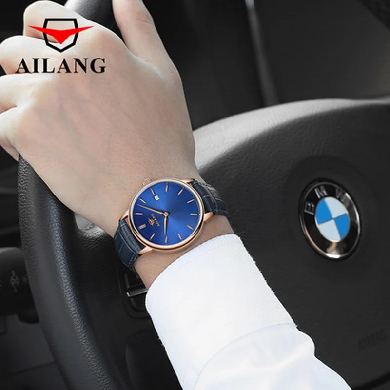 Мужские автоматические механические часы AILANG модные спортивные для отдыха
