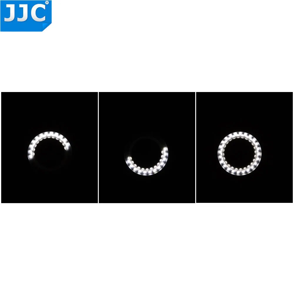 Кольцевой светильник JJC для макросъемки светодиодная вспышка с левой/правой