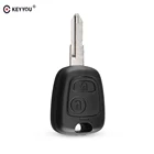 Чехол KEYYOU для автомобильного ключа с 2 кнопками и дистанционным управлением, чехол для ключа, чехол для Peugeot 106 206 306 406
