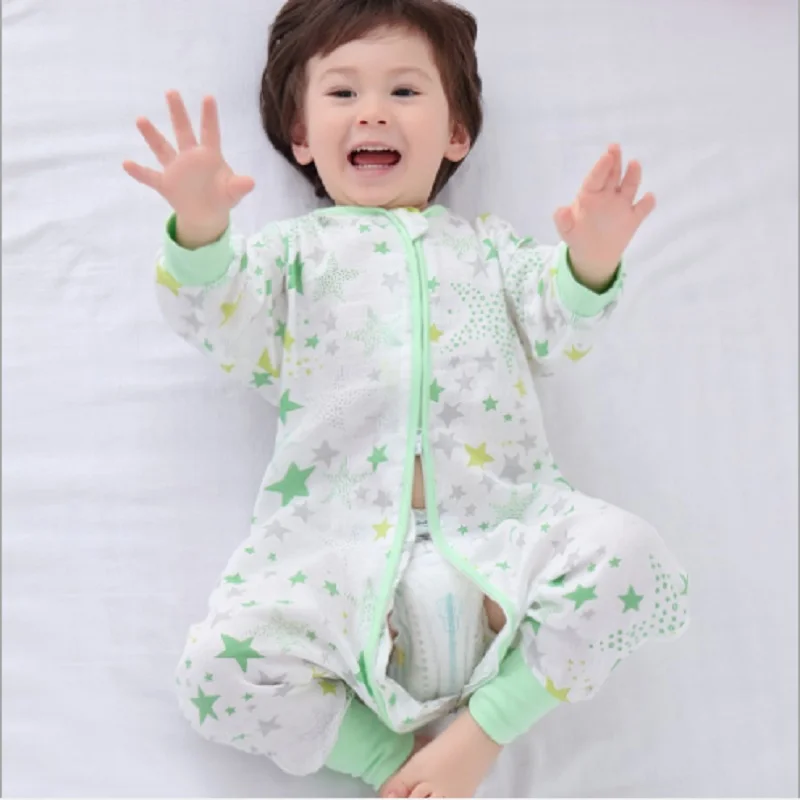 Спальный мешок для детей 2-8 лет хлопковая муслиновая мягкая летняя и весенняя