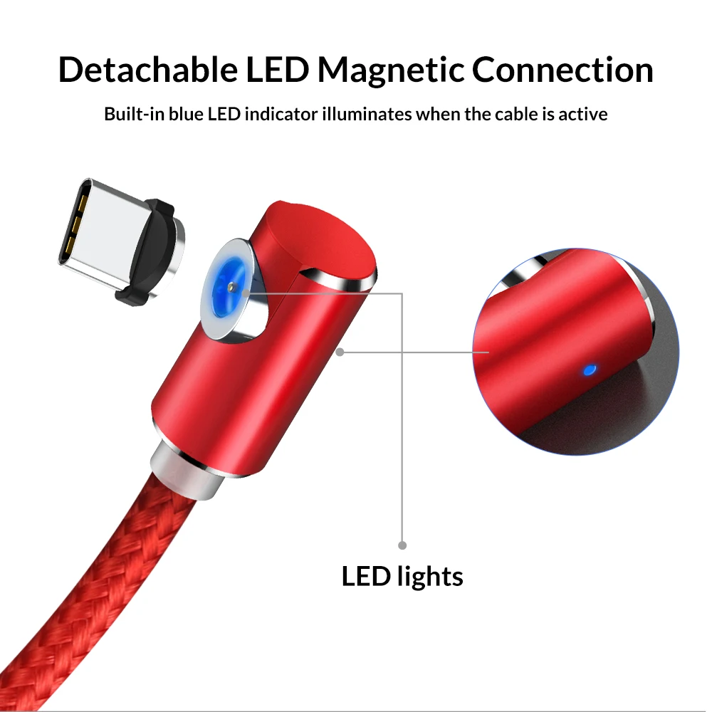 TOPK 90 градусов L Магнитный usb кабель для зарядки type c xiaomi redmi note 7 Usb C huawei p20 lite