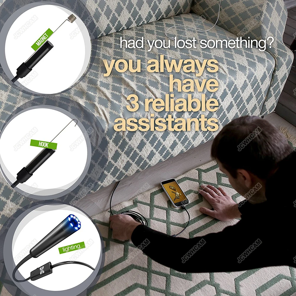 Водонепроницаемая камера эндоскоп с USB и светодиодной подсветкой 1/2 м 5 мм 7