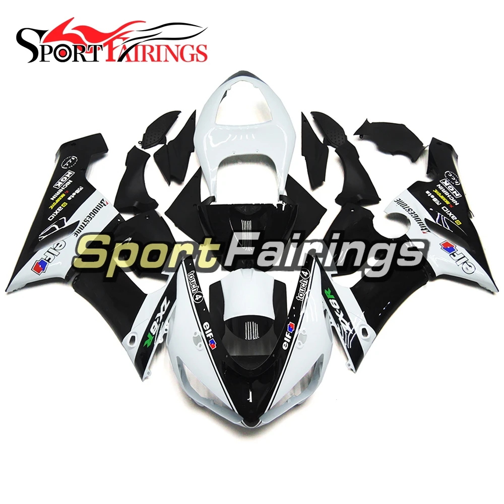 Обложки для Kawasaki ZX 6R 2005 2006 ABS Пластиковые обтекатели мотоциклов ZX6R 05 06 черные и
