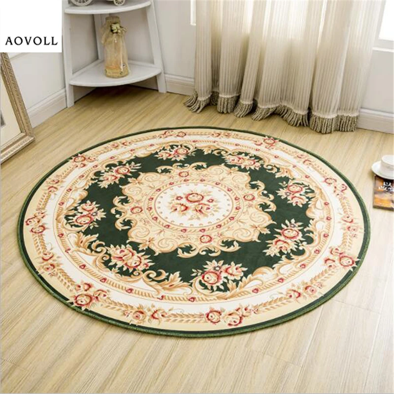 AOVOLL ковры для гостиной, Классический Королевский мягкий круглый коврик для спальни, для детской комнаты, домашний ковер, напольный коврик для двери, тонкий коврик