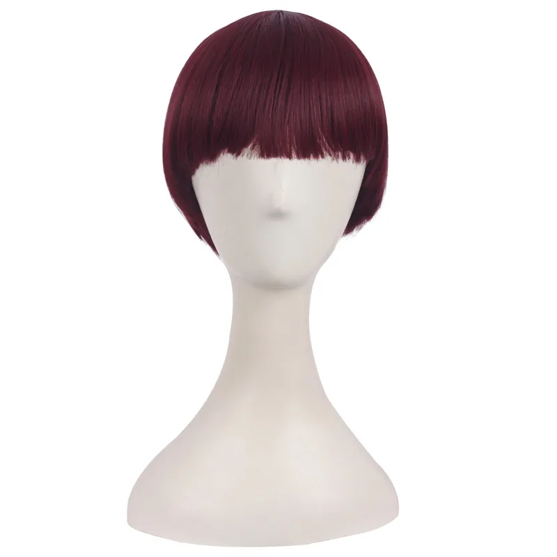 MapofBeauty 10 &quotкороткие прямые парики для косплея коричневый черный темно красный