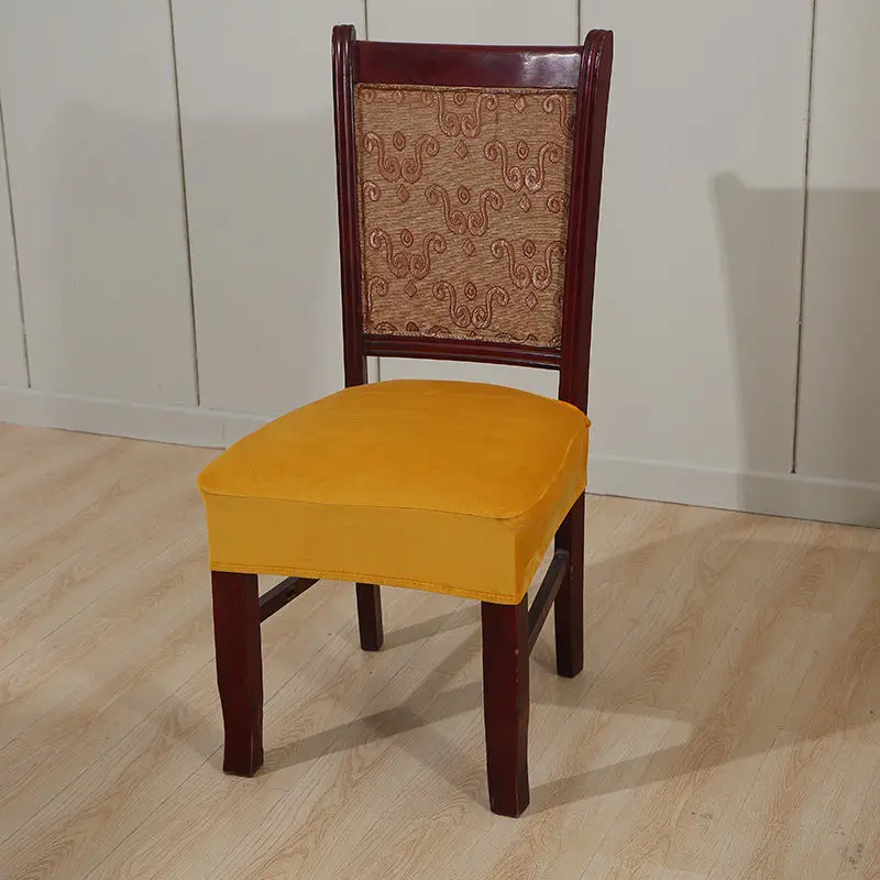 Бархатные чехлы на стулья из спандекса чехол сиденье съемный эластичный стул для