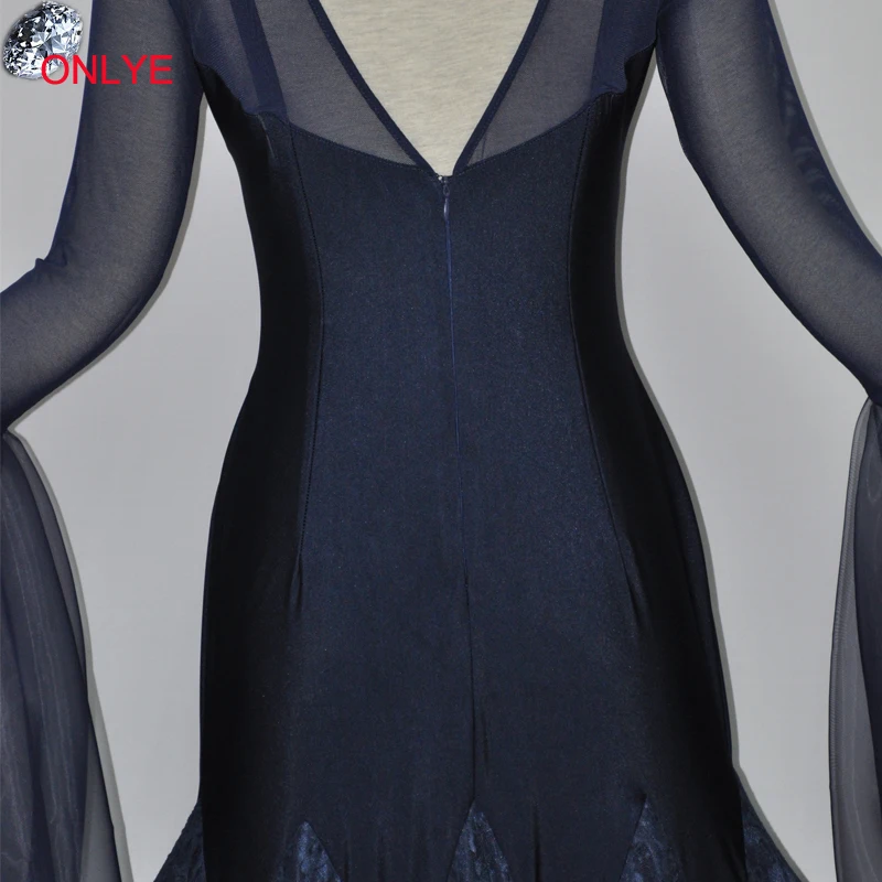 Платье для бальных танцев женские черные элегантные платья танго танцевальная