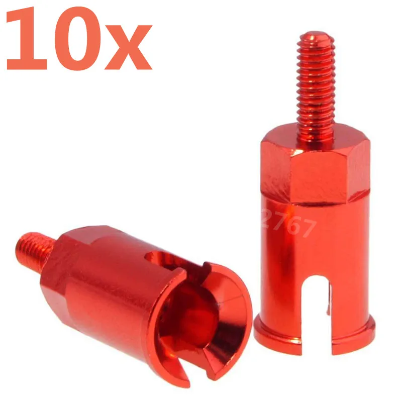 10Pieces RC Car Aluminum Alloy Wheel Axle For 1/18 Scale Models Revel 24540 Scorch Hobbico Dromida BX/MT/SC4.18 Monster Truck