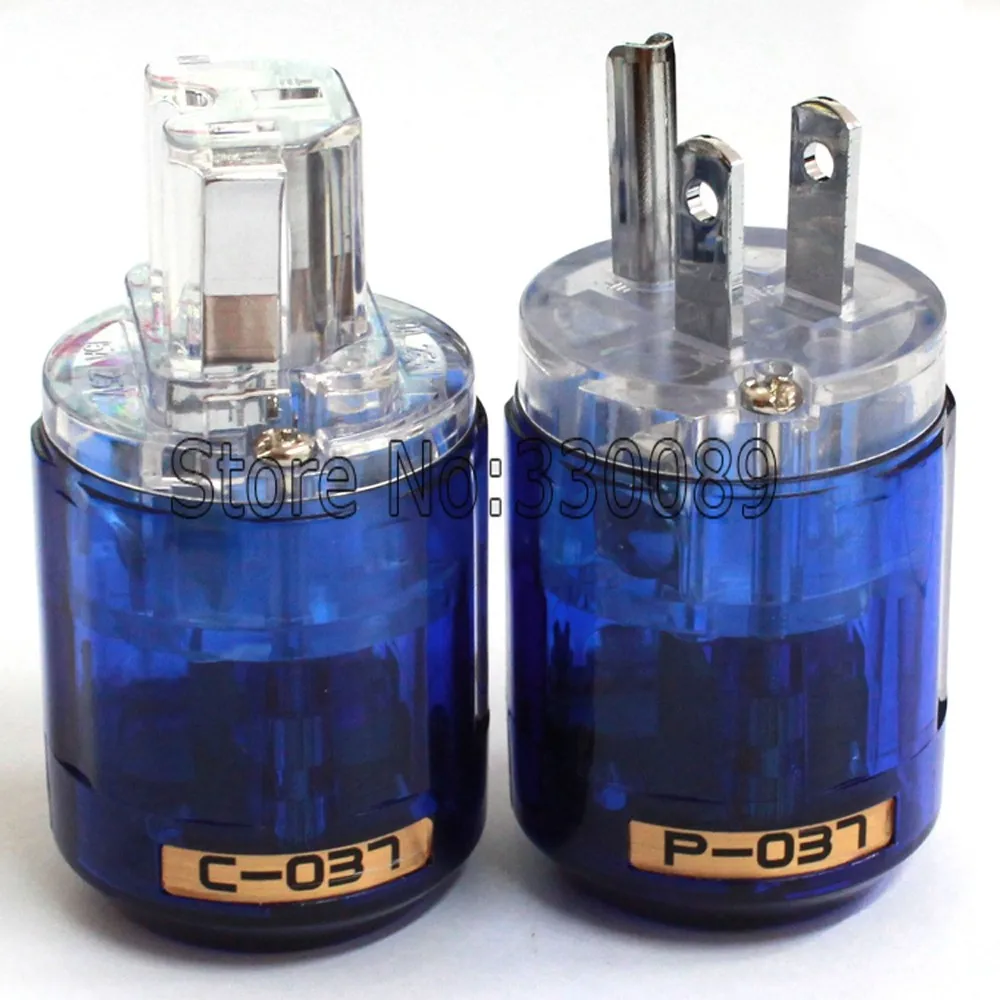 

5pairx Platinum Plated P-037 + C-037 IEC US Power plug Connector