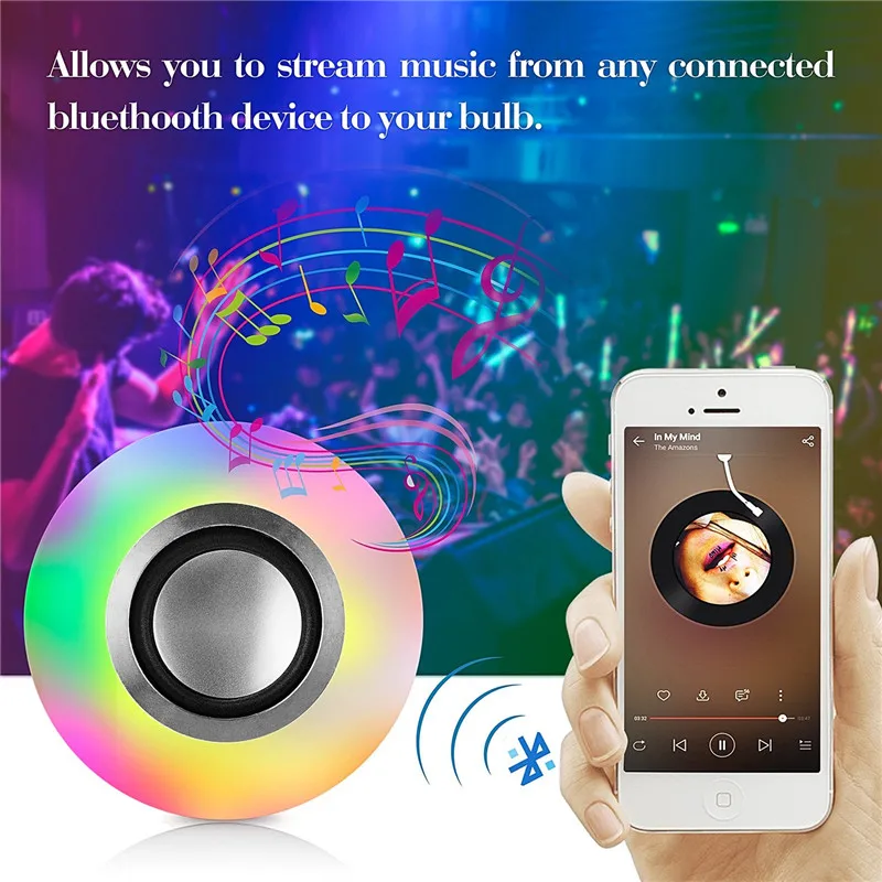 Умная Bluetooth Колонка ZjRight светодиодная лампа с динамическим эффектом пламени