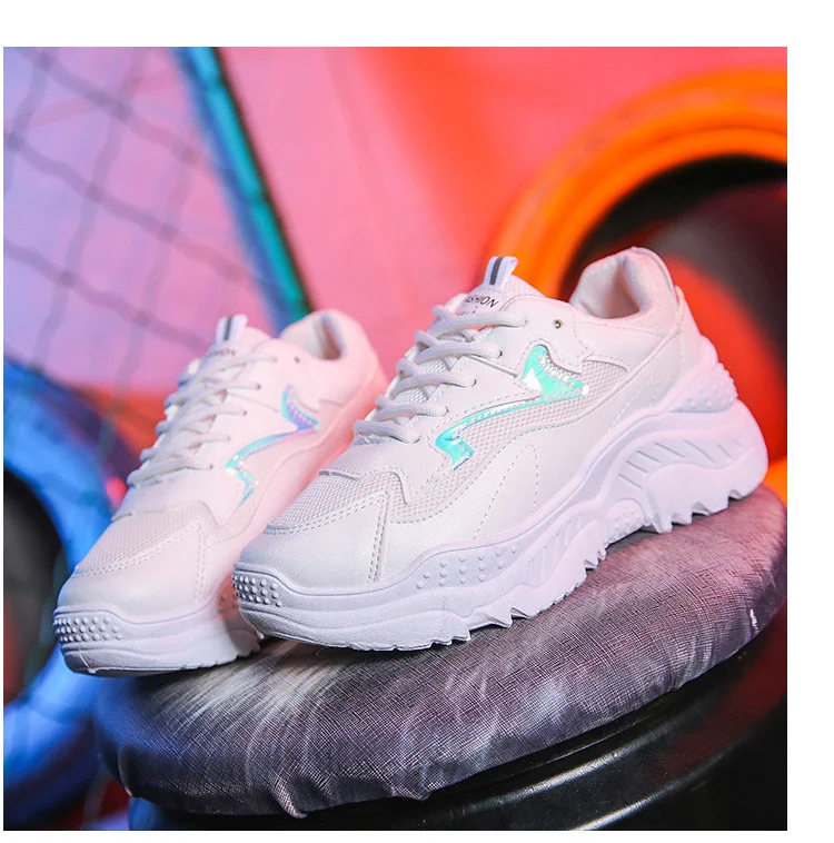 Fujin Sneakers Women Shoes Autumn Shoes Women Fashion Retro Shoes Ladies Footwear Breathable Mesh Sneakers Platform