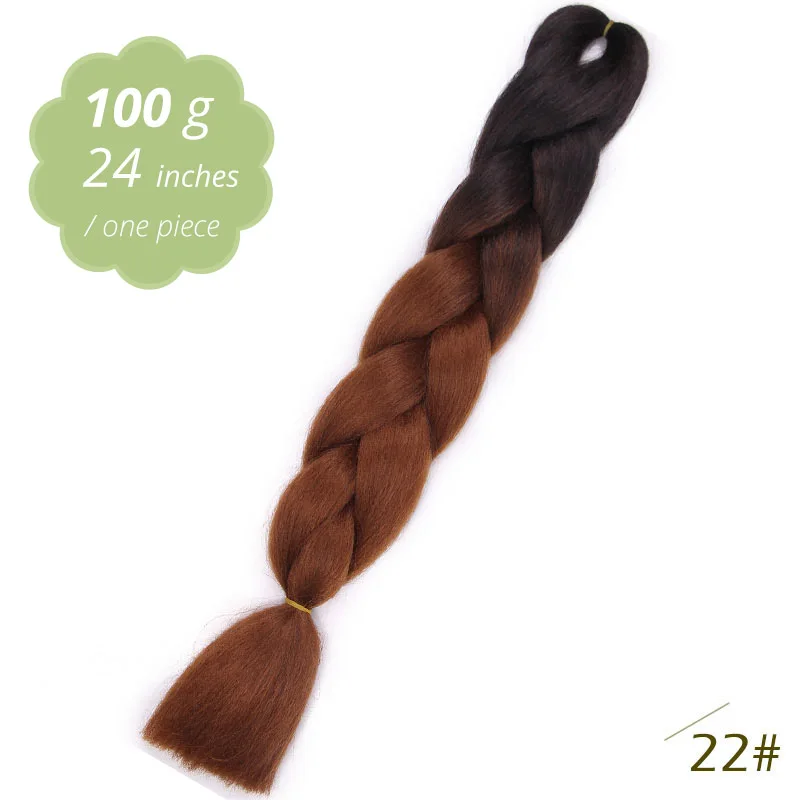 22 AISI BEAUTY Crochet Braids Synthetic Hair Jumbo Braiding Hair 100g/Pack Pink Grey Twists Braids Hair Extensions - Цвет: 22