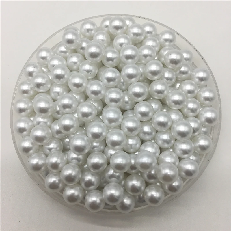 White 4 6 8 10 мм без отверстий ABS имитация жемчуга круглые бусины DIY браслет серьги Подвески ожерелье бусы для изготовления ювелирных изделий - Цвет: White