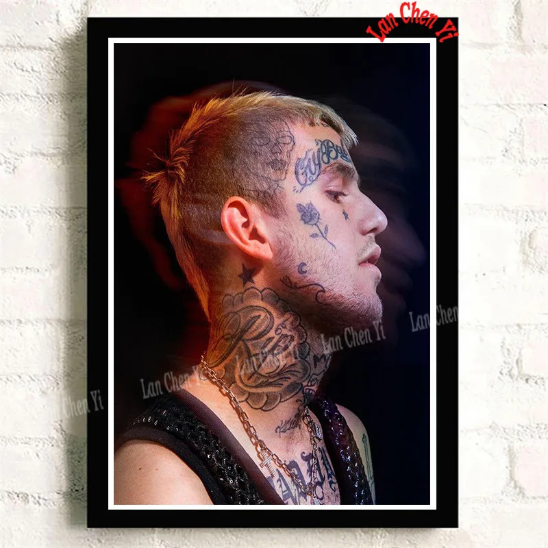 Прозрачный Lil Peep бумага с покрытием плакат для кафе высокое качество печати рисунок ядро декоративная живопись 42*30 см - Цвет: Прозрачный