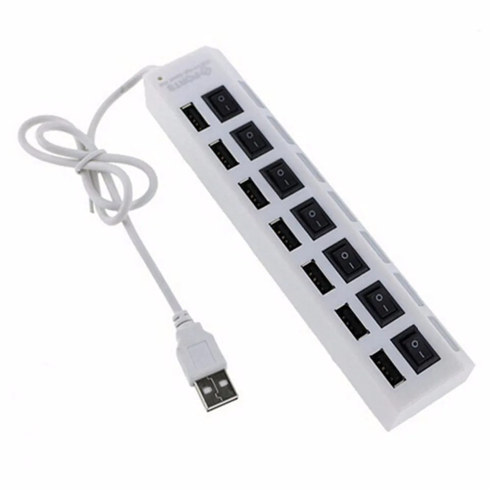 Внешний 7 Порты и разъёмы USB разветвитель концентратор 2 0 с Micro Мощность для