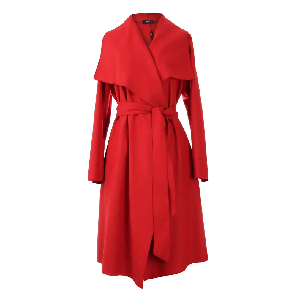 

Nice Autumn Women Wool Trench Coat Casaco Mujer Blend Sobretudo Feminino Long Ladies Casual Cardigan Outerwear Loose Clothing