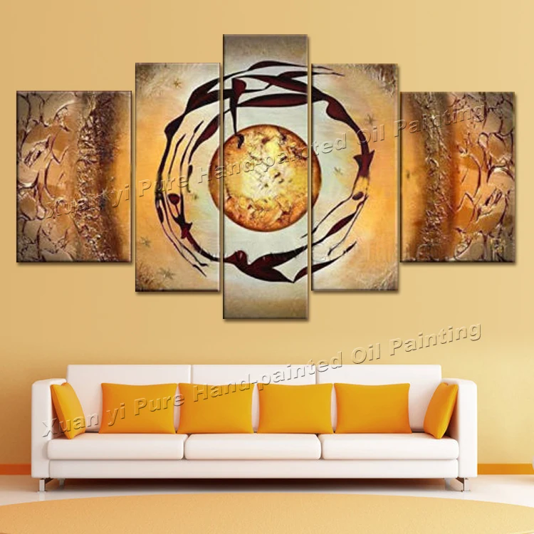 5 шт. холст искусство Высокое качество Современная абстрактная картина маслом на