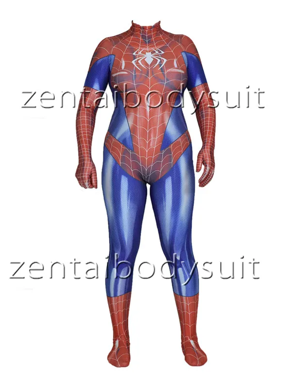 

MJ Jamie Spider Costume Mary Jane Girl Cosplay Bodysuit Spandex Skin Zentai Halloween Party suit free delivery
