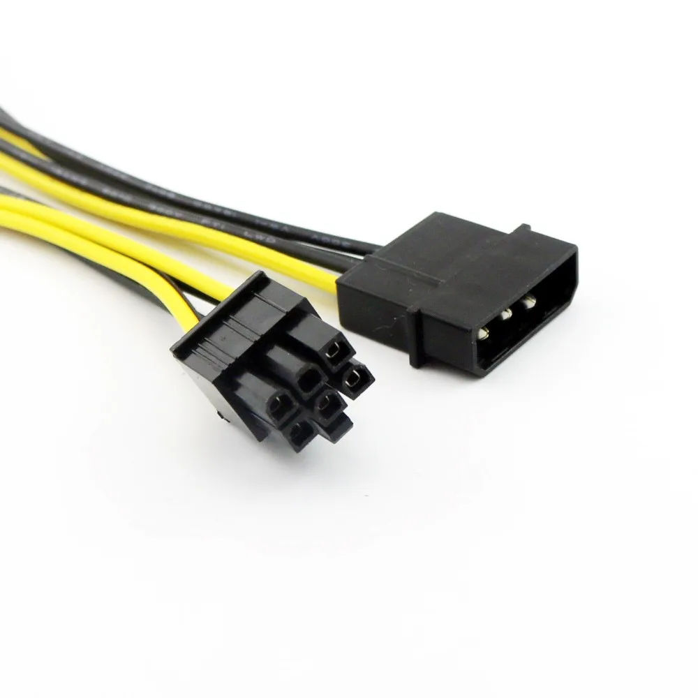 1x 4 контактный разъем Molex для 6 Pin PCI Express Female PCIE видео адаптер питания