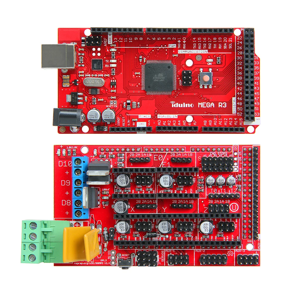 Экран Geeetech Reprap Ramps 1 4 + шаговый Драйвер A4988 наборы Iduino Mega R3 для 3D принтера|reprap ramps