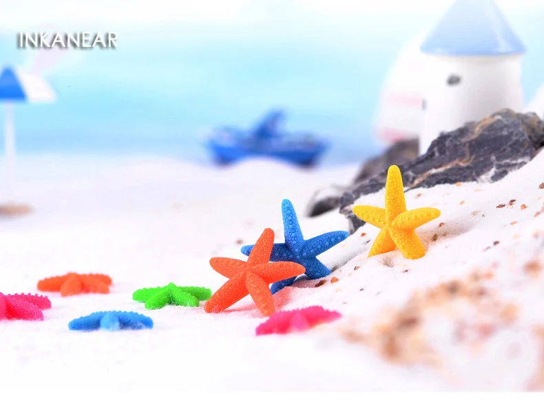 New Micro Fairy Garden Decoration Ornament Cute Dolphin Model Figures DIY Aquarium Accessories Beach Starfish Shell