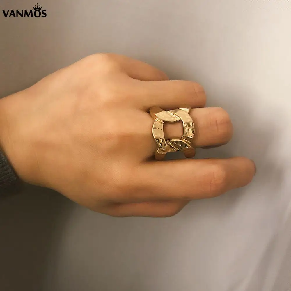 Vanmos очаровательное женское винтажное геометрическое кольцо в стиле панк