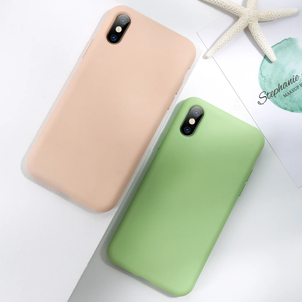 Силиконовый чехол для iPhone 11 Pro MAX XS XR X 8 7 6 6S Plus|Бамперы| |