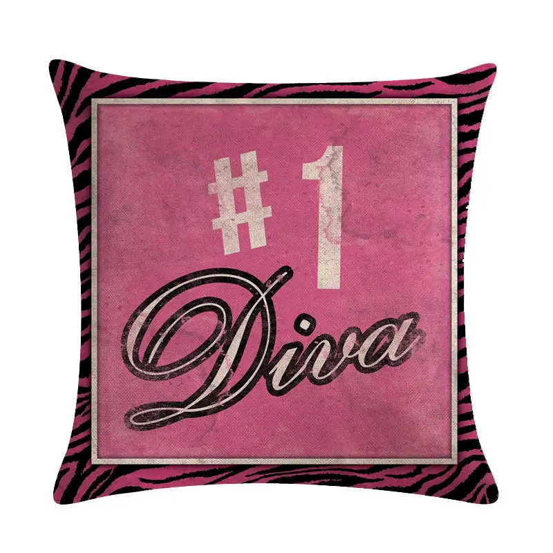 

Pink Pillow Cover Square Pillowcase Cotton Linen Home Decorative Leopard Print Cushion Cover 45x45cm Pillows