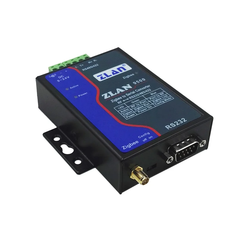 Беспроводной последовательный сервер RS232/485/422 к ZigBee ZLAN9500|Соединители| |