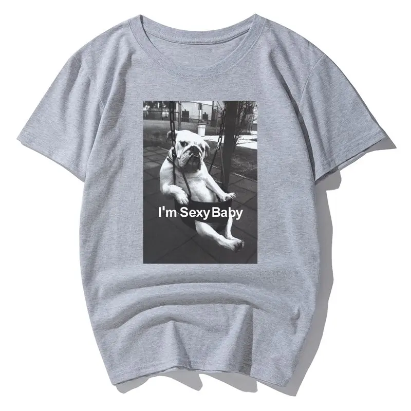 Футболка мужская с коротким рукавом милая Свободная рубашка фотографиями