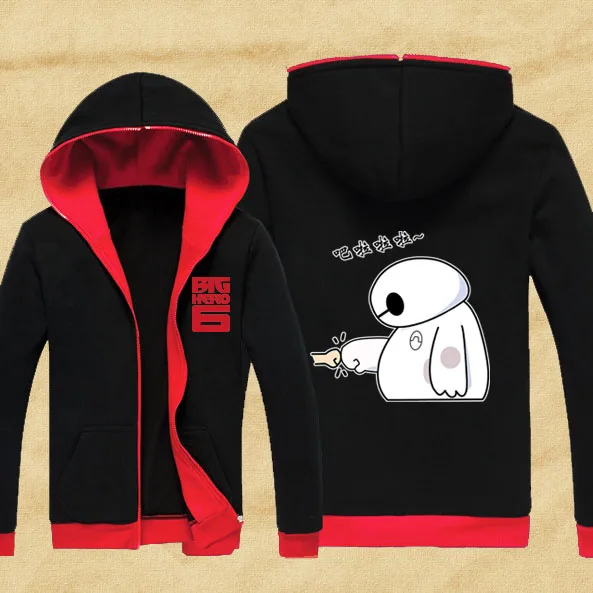 Толстовка с капюшоном Big Hero 6 аниме Baymax толстовка милый робот флисовое пальто