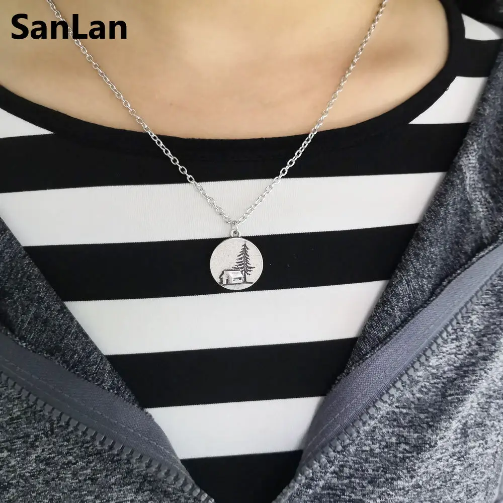 SanLan палатка и сосновые деревья ожерелье женский подарок Для Кемпинга