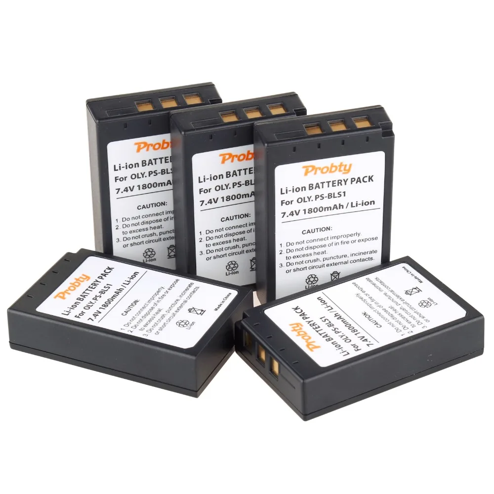 PROBTY 5 шт. PS-BLS1 PS BLS1 PSBLS1 Перезаряжаемые Батарея для Olympus PEN E-PL1 E-PM1 EP3 EPL3 Evolt E-420 E-620 E-450