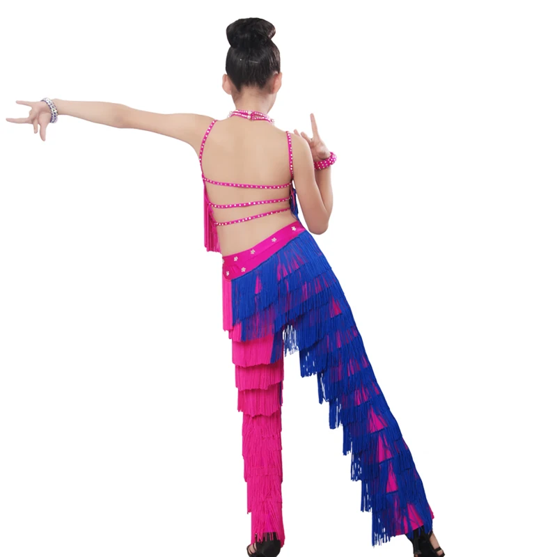 Модные обувь для девочек сальса/Танго/Самба/латинский бахрома танцевальные