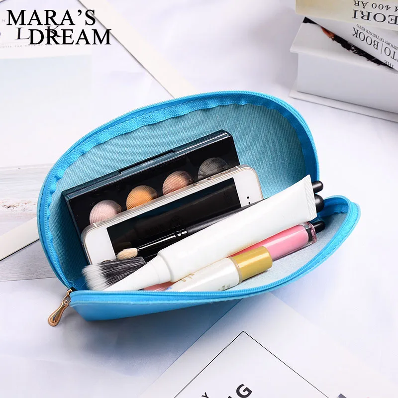 

Mara's Dream Women Cosmetic Cases fashion simple high quality PU leather Women bag solid color casual Women storage bag wash bag