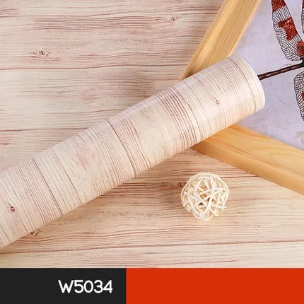 W5034 Самоклеящаяся настенная бумага из ПВХ для кухонных шкафов, мебели, декоративная виниловая пленка, полочка из древесины, клейкая контактная бумага - Цвет: W5034