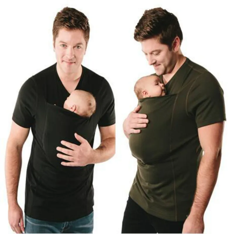 Babywearing одежда ремень для новорожденных кенгуру футболка мужчин Multifunction V средства